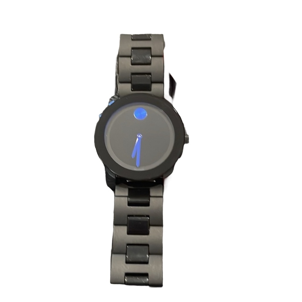 MOVADO Bold Steel Resin Men's Watch 42mm Blue Dot 3600099 MB.01.1.29.5015 - Picture 4 of 5